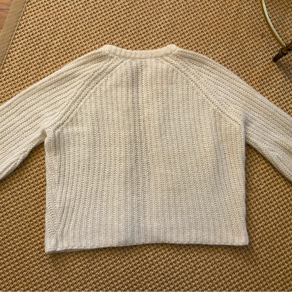 Sezane Emile Cardigan in Ecru Cream Color Size S Sweater - Picture 4 of 5